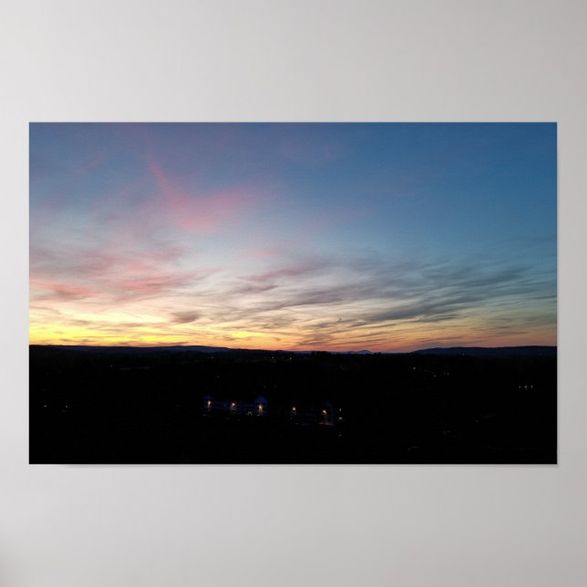 Sonnenuntergang farbenfrohe Wolken Pennsylvania Poster (Vorne)