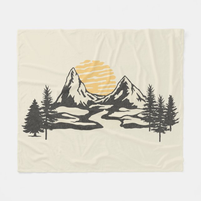 Sonnenuntergang Fleecedecke (Vorderseite (Horizontal))