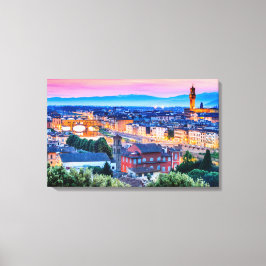 Sonnenuntergang Florenz, Italien Leinwanddruck