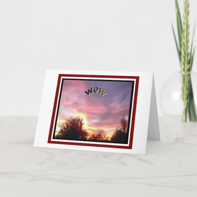 Sonnenuntergang-Foto, das an Sie Karte (Vorderseite)