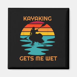Sonnenuntergang Frauen Kayaking Macht Mich Nass Ka Magnet