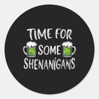 Sonnenuntergang für einige Shenanigans St Patric Runder Aufkleber