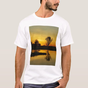 Sonnenuntergang, Gelbes Wasser, Billabong T-Shirt