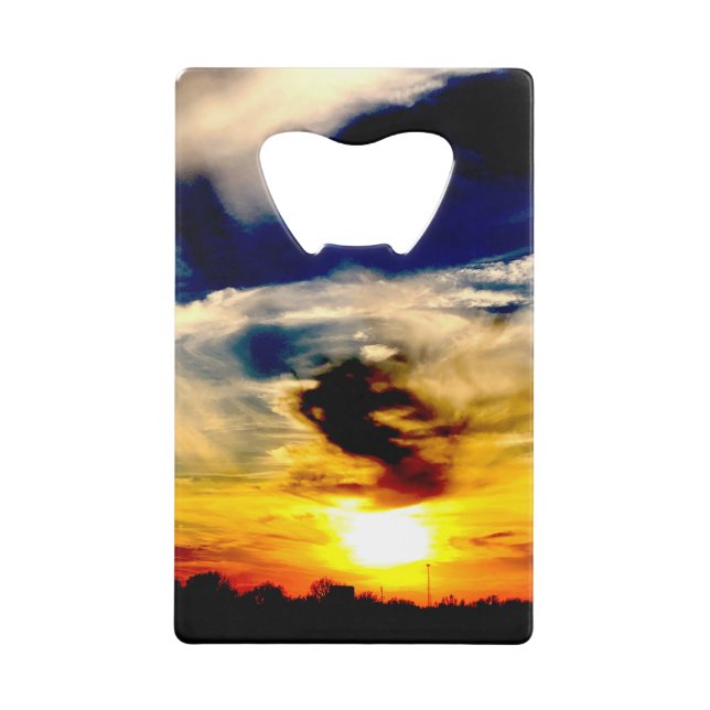 Sonnenuntergang Geldbeutel Flaschenöffner (Vorderseite)