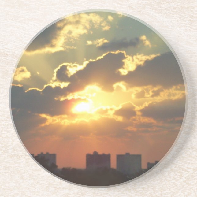 Sonnenuntergang Getränkeuntersetzer (Vorne)