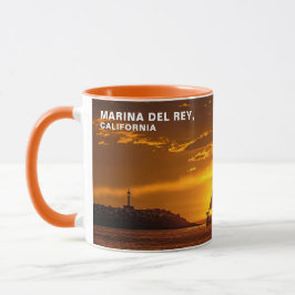 Sonnenuntergang Golden Hour mit S- MARINA DEL REY, Tasse