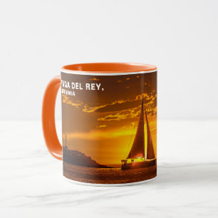 Sonnenuntergang Golden Hour mit S- MARINA DEL REY, Tasse