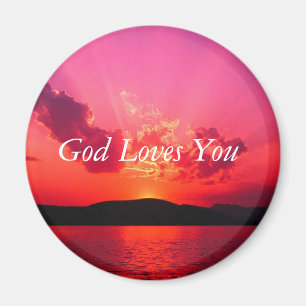 Sonnenuntergang, Gott-Lieben Sie Magnet