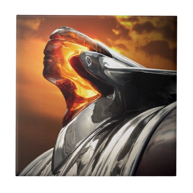 Sonnenuntergang-Hauptpontiac- Fliese (Vorderseite)