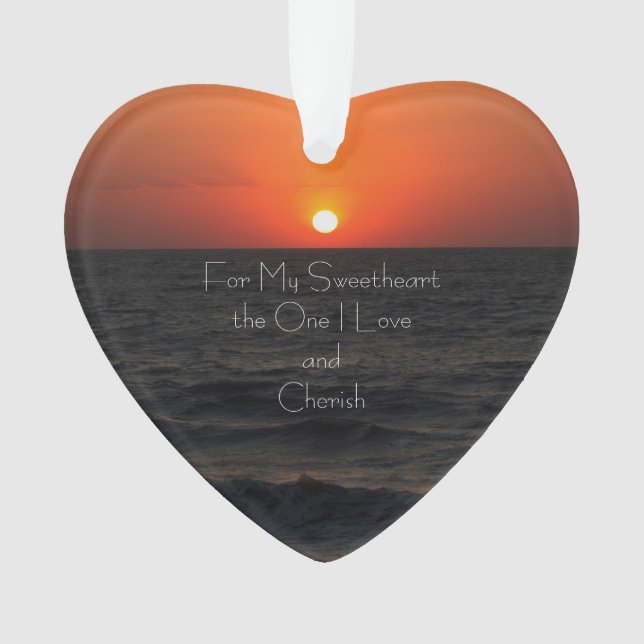 Sonnenuntergang Herzförmige Ornament (Vorderseite)