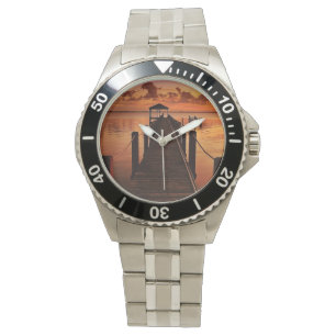 Sonnenuntergang-Himmel Armbanduhr