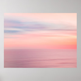 Sonnenuntergang Himmel und Ozean Poster