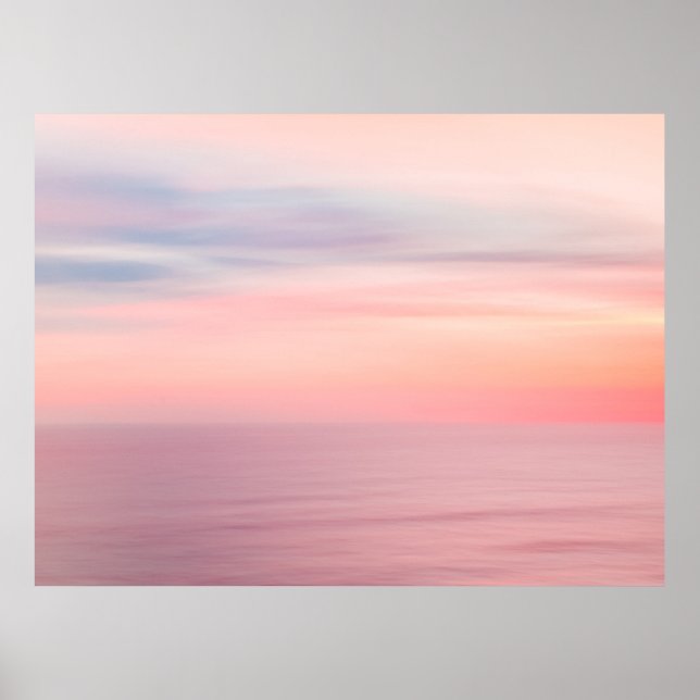 Sonnenuntergang Himmel und Ozean Poster (Vorne)