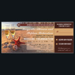 Sonnenuntergang Hochzeit Boarding Pass Einladungen<br><div class="desc">Farbenfrohe Hochzeitseinladungen - Boarding Pass Tickets mit UAWG in einem. Romantischer Sonnenuntergang am Strand und: Seestern,  Muscheln,  Champagner. — Alle Designelemente von Jinaiji.</div>