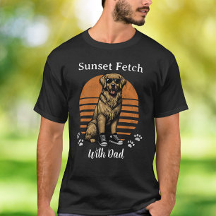 Sonnenuntergang Holen/ Golden Retriever T-Shirt