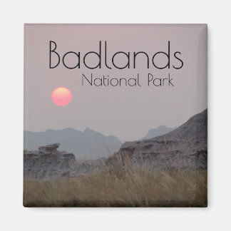 Sonnenuntergang im Badlands Nationalpark Magnet