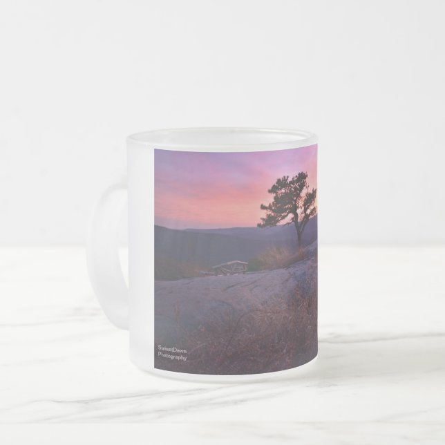Sonnenuntergang im Bärenberg Mattglastasse (Vorderseite Links)