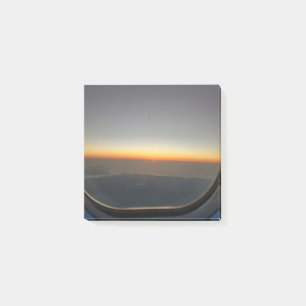 Sonnenuntergang im Flugzeug Post-it Klebezettel