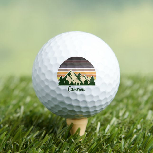 Sonnenuntergang im grünen Wald, individuell einste Golfball (Insitu T-Shirt)