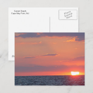 Sonnenuntergang im Herbst am Sunset Beach, Cape Ma Postkarte