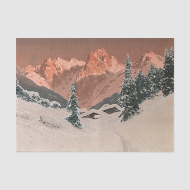 Sonnenuntergang im Kaisertal, Schneeberg, Enttäusc Seidenpapier (Vorderseite)