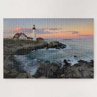 Sonnenuntergang im Leuchtturm Portland Head an der