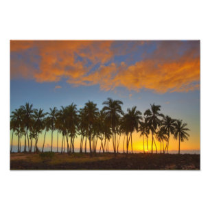 Sonnenuntergang im National Historic Park Pu'uhonu Fotodruck
