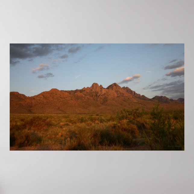 Sonnenuntergang im Orgelgebirge Poster (Vorne)