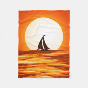 Sonnenuntergang im Ozean Fleecedecke