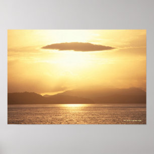 Sonnenuntergang im Ozean Poster