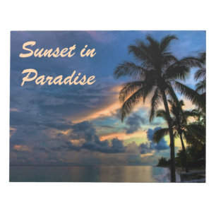 Sonnenuntergang im Paradies-Notizblock Notizblock