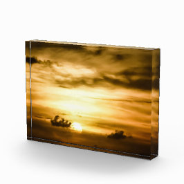 Sonnenuntergang im Pazifik Fotoblock