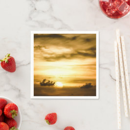 Sonnenuntergang im Pazifik Serviette