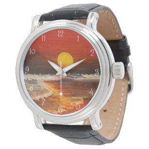 Sonnenuntergang im Pazifik, von Gary Poling Armbanduhr