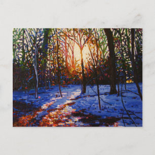 Sonnenuntergang im Schnee 2010 Postkarte