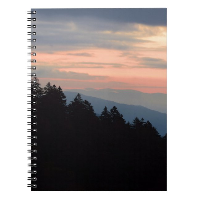 Sonnenuntergang im Smokies-Notebook Notizblock (Vorderseite)