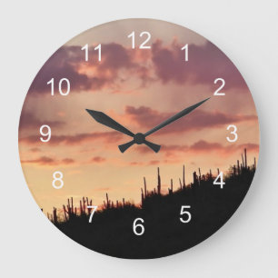 Sonnenuntergang im Südwesten Große Wanduhr