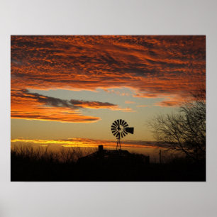 Sonnenuntergang im Südwesten Poster