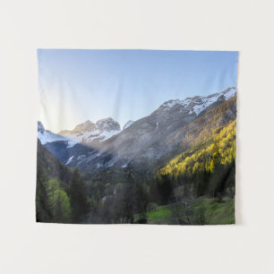 Sonnenuntergang im Trenta-Tal, Slowenien Wandteppich