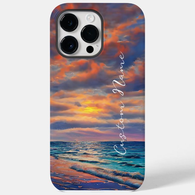 Sonnenuntergang im tropischen Meer Case-Mate iPhone 14 Pro Max Hülle (Rückseite)