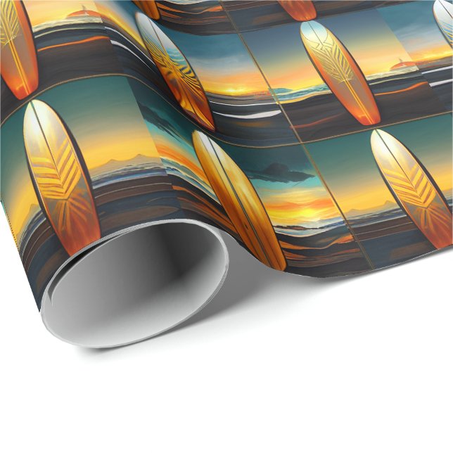 Sonnenuntergang im tropischen Meer Geschenkpapier (Rolleneckpunkt)