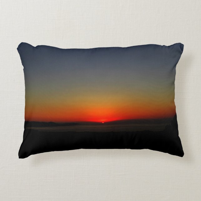 Sonnenuntergang im Wasser Dekokissen (Vorderseite)