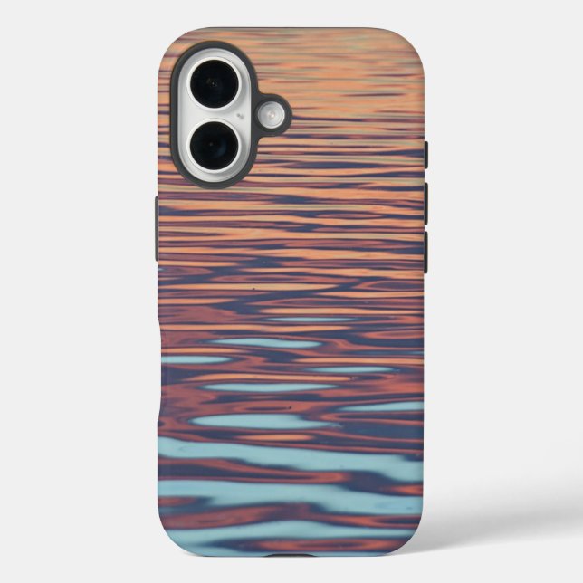 Sonnenuntergang im Wasser iPhone 16 Hülle (Rückseite)