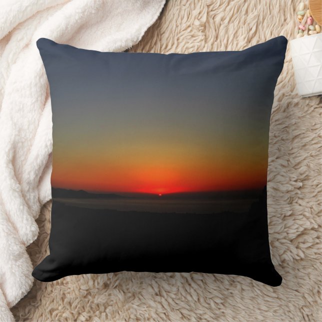 Sonnenuntergang im Wasser Kissen (Decke)