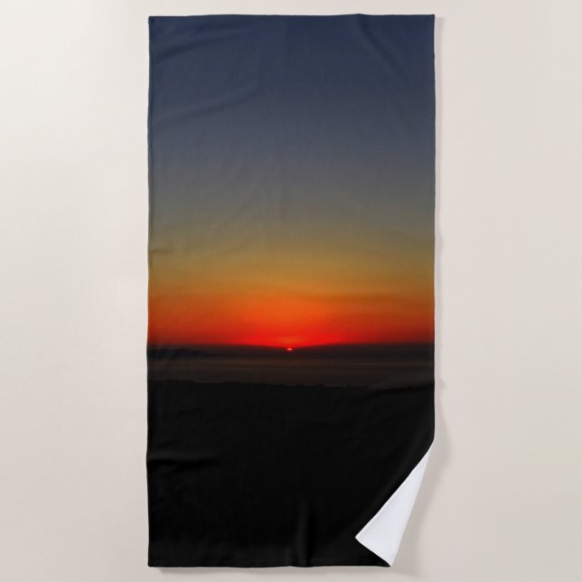 Sonnenuntergang im Wasser Strandtuch (Vorderseite)