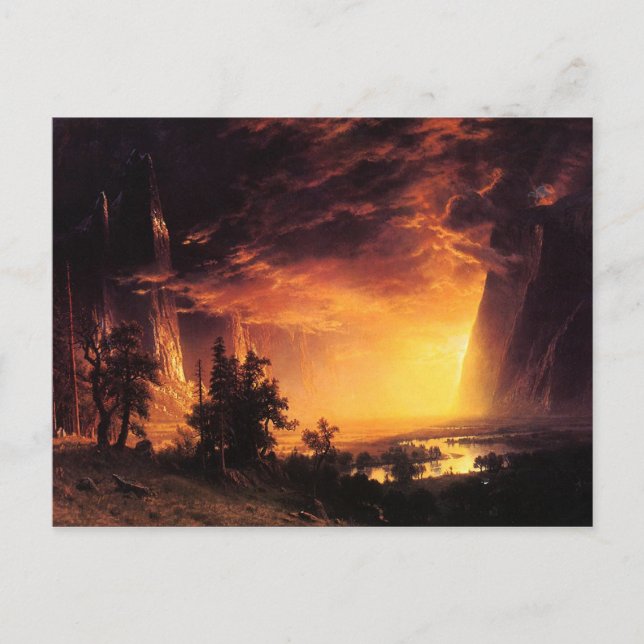 Sonnenuntergang im Yosemite Valley Postkarte (Vorderseite)