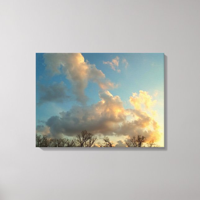 Sonnenuntergang im Zentrum von Illinois Leinwanddruck (Vorderseite)