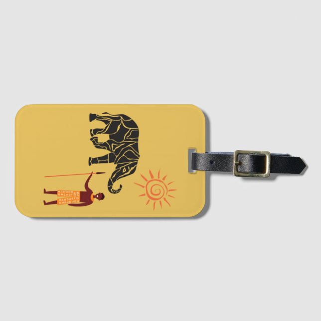 Sonnenuntergang in Afrika Gepäckanhänger (Vorderseite (Horizontal))