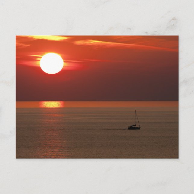 Sonnenuntergang in Alanya Postkarte (Vorderseite)