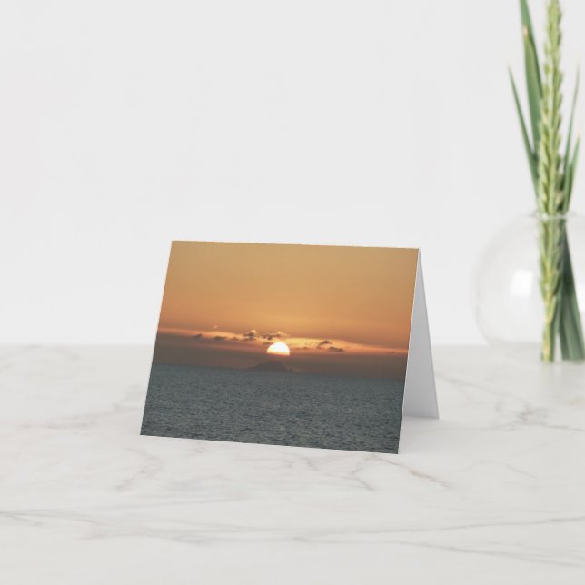 Sonnenuntergang in Antigua I Seascape Fotografy Karte (Vorderseite)